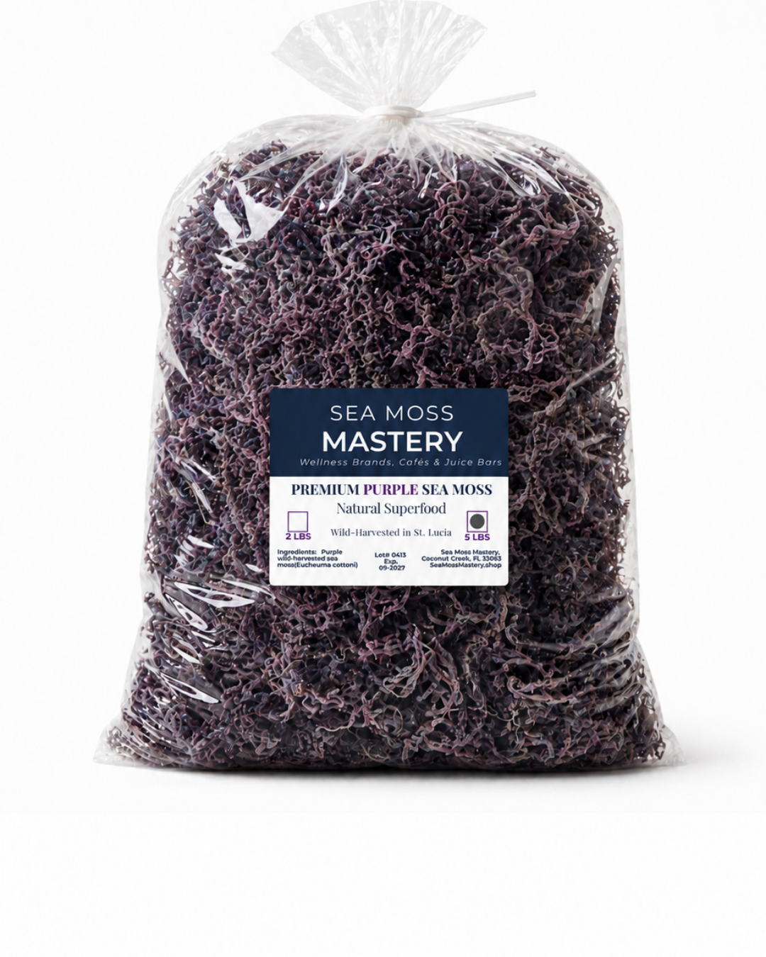 Wild Harvested Purple Sea Moss 5lb